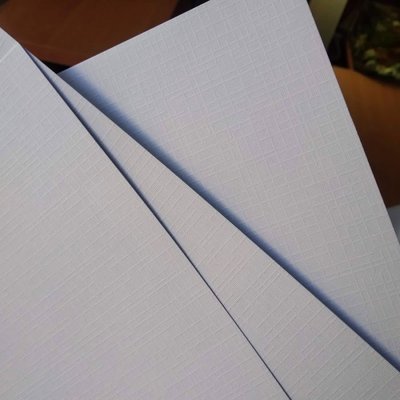 Дизайнерский картон Белый матовый, текстура ткань, 250 г/м 28376 фото