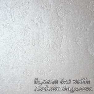 Картон Farfalle с тиснением бабочка, перламутровый серебро, 220грамм 0012257 фото