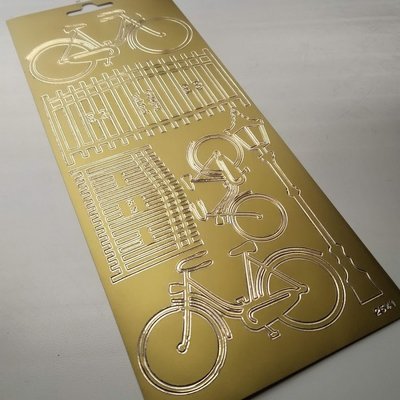 Контурные стикеры Велосипеды золотые | SCB1525410 SCB1525410 фото